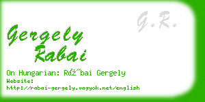 gergely rabai business card